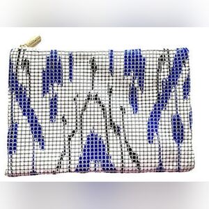 Felix Rey Metal Mesh Clutch Zip Top Purse